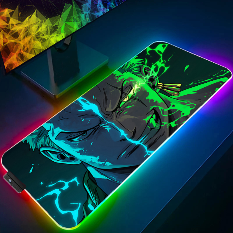 Tablet Accessories For Gaming - 원피스 조로 마우스 패드 RGB 게임