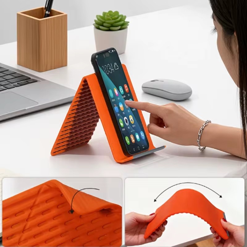 Essential Tablet Accessories - 유연하고 접이식인 실리콘 폰 홀더, 휴대용
