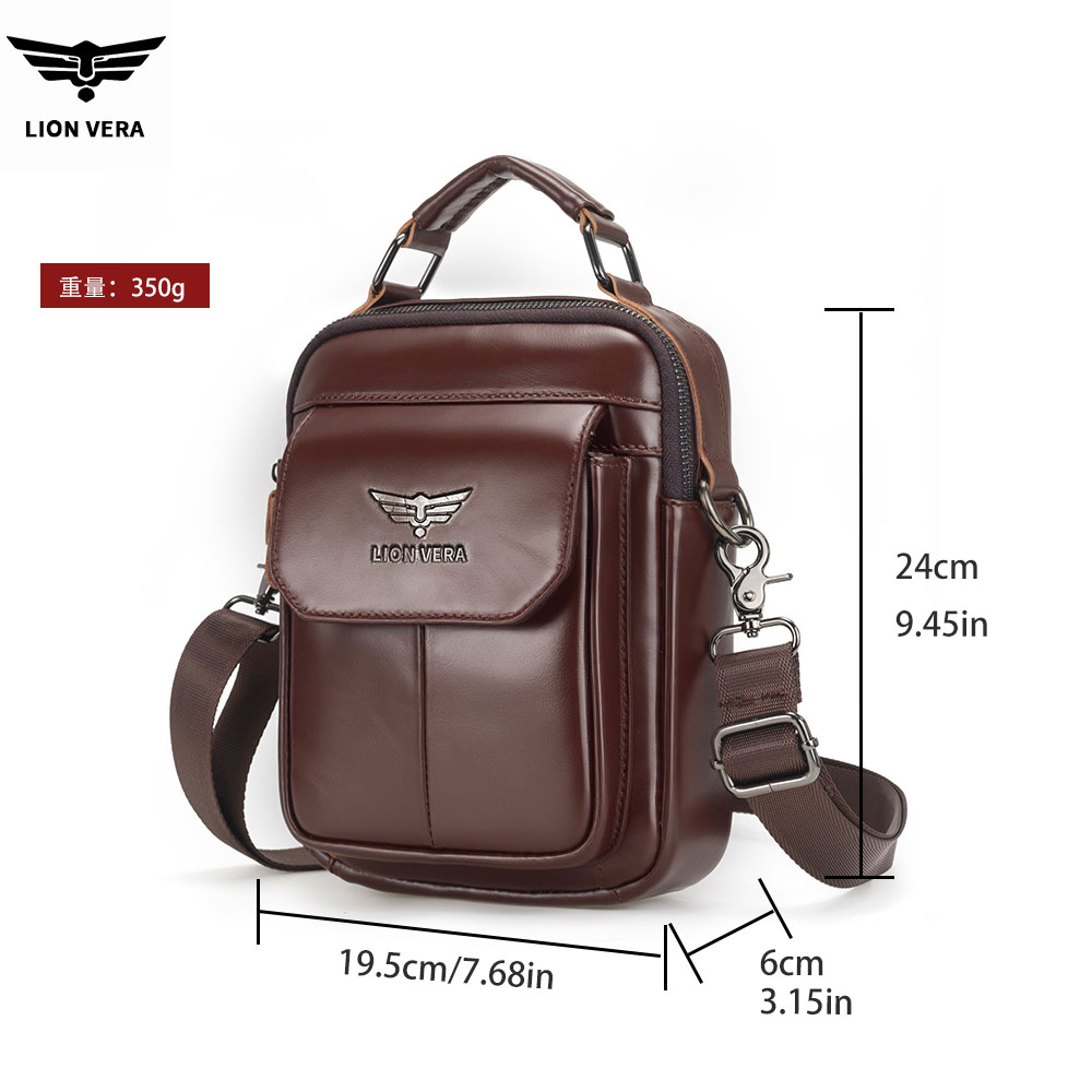 LION VERA 남성용 정품 가죽 숄더백 다기능 7. - Tablet Accessories Bag 리뷰 및 가격